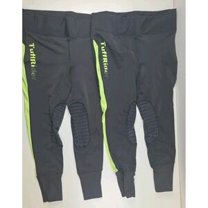 Two TuffRider Women's Marathon Tights Pants Equestrian Riding XL Large Dark Gray